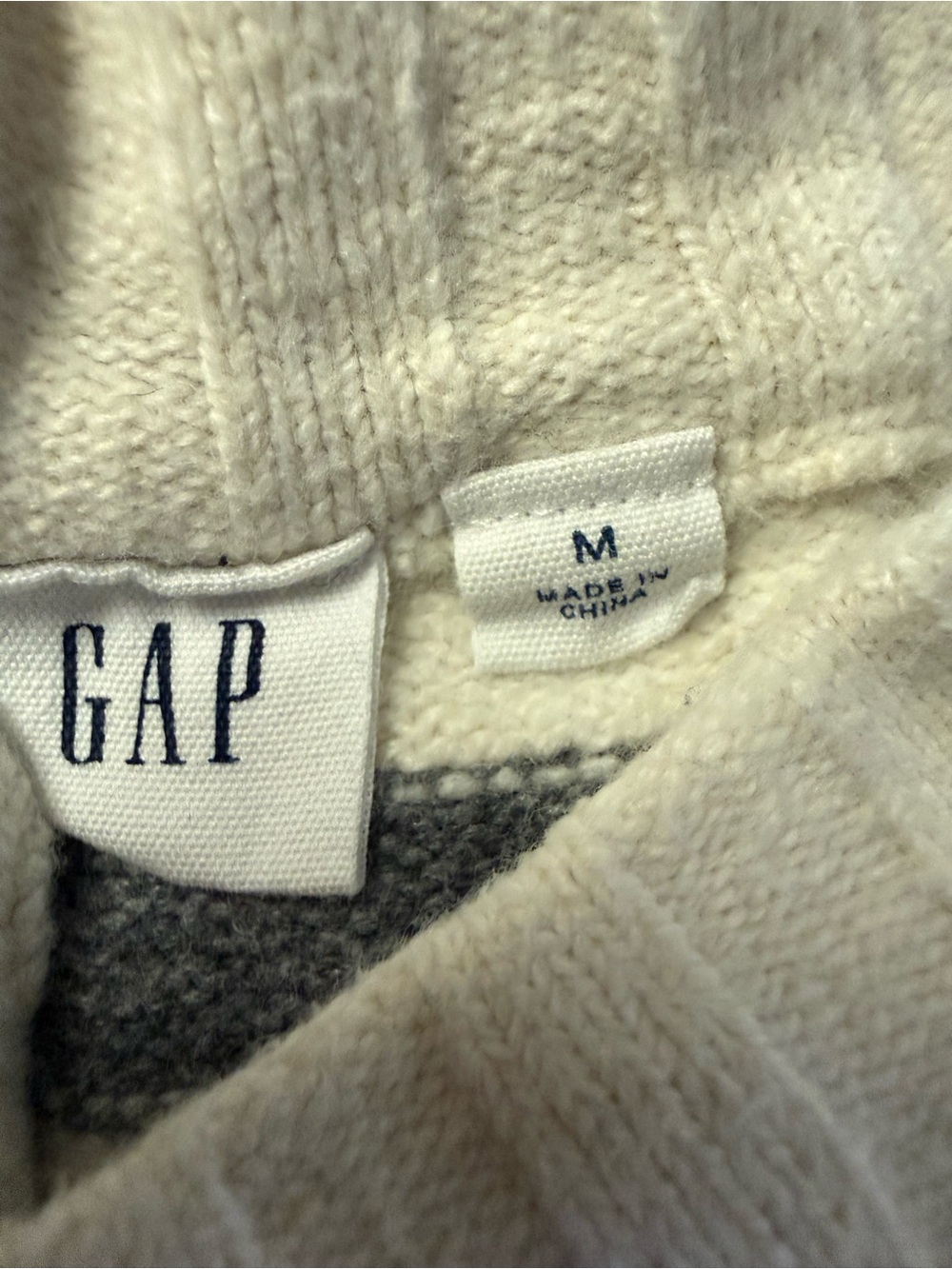 GAP Striped Crewneck Sweater in Cream, Gray & Taupe - Picture 2 of 2